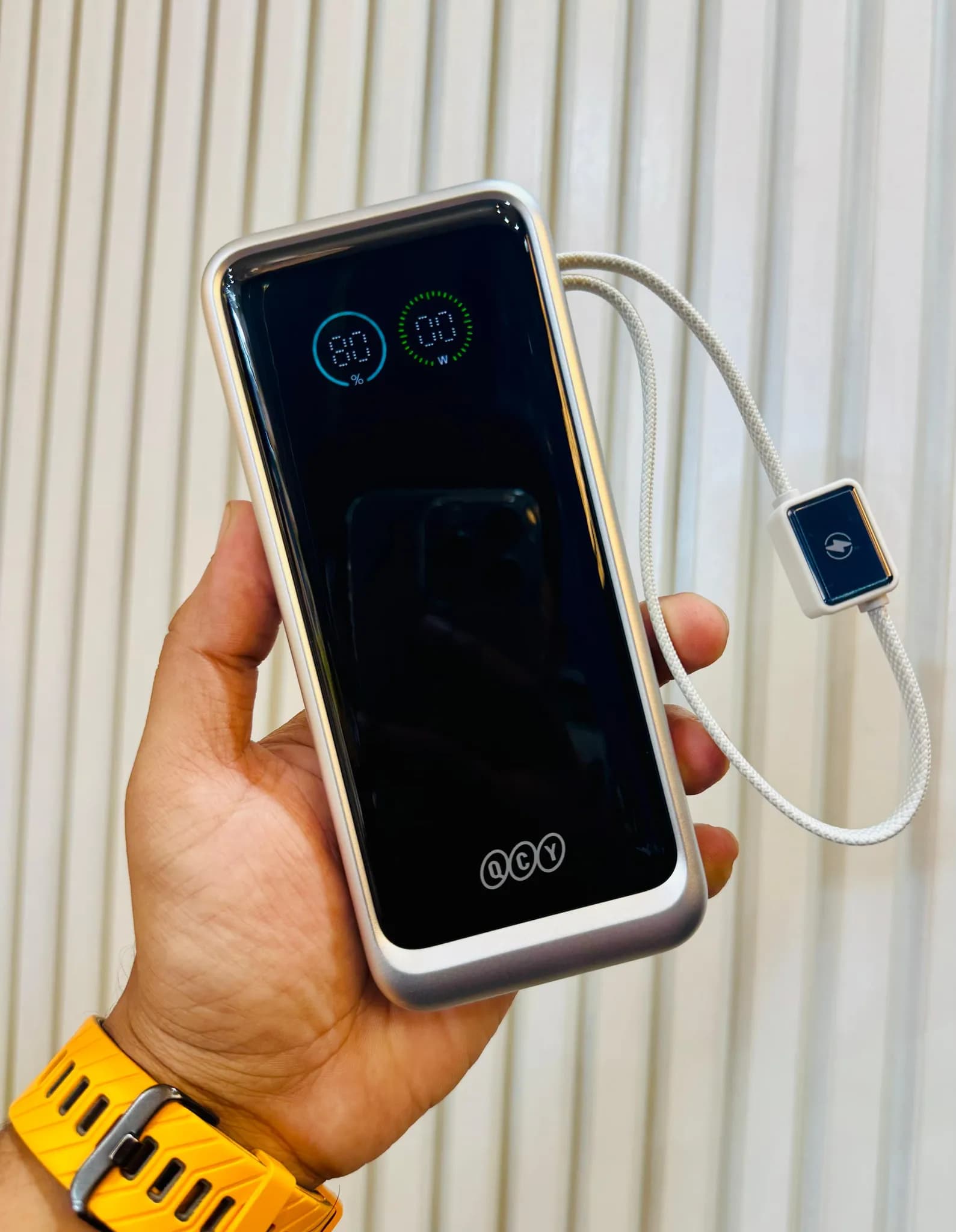 QCY HyperCharge PB20E 20000mAH PD65W Output Fast Charging Powerbank with build-in-Cables - view 2