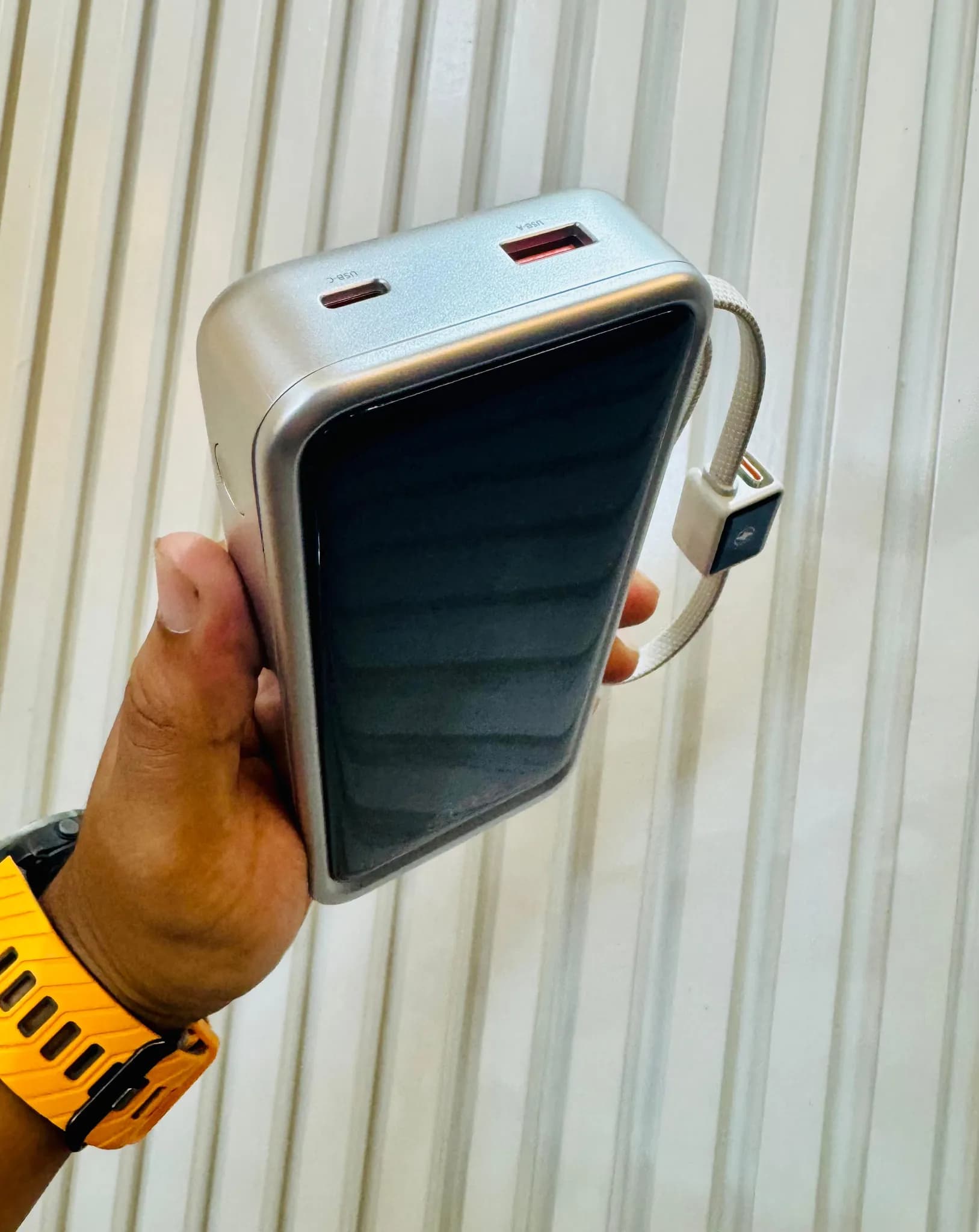QCY HyperCharge PB20E 20000mAH PD65W Output Fast Charging Powerbank with build-in-Cables - view 3