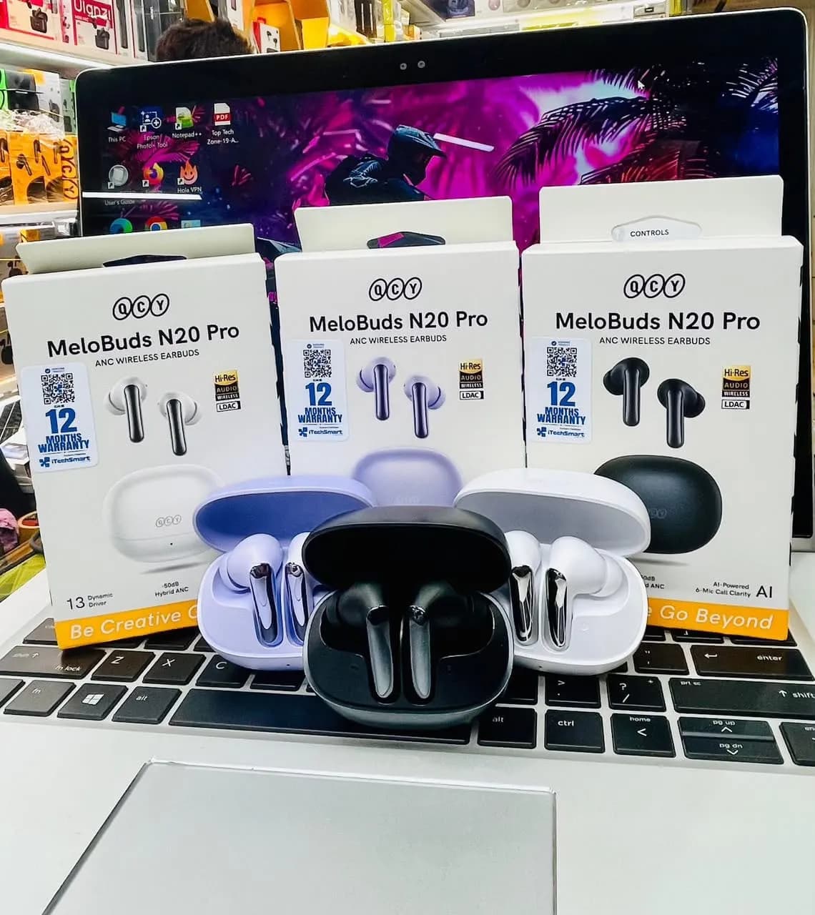 QCY Melobuds N20 Pro (-50dB Hybrid ANC + Hi-Res Audio & LDAC) TWS Earbuds - view 3